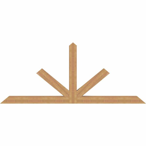 Ekena Millwork Saratoga Timber Gable Bracket, Western Red Cedar, 108"W x 45"H x 5 1/2"D x 5 1/2"F, 10/12 Pitch GBW108X45X0606SAR00SWR - main